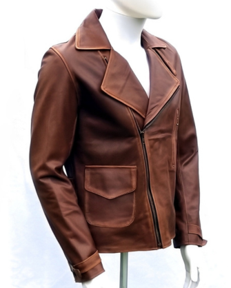 side view of Vintage Motorcycle Jacket