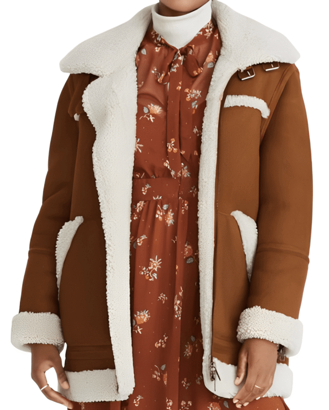 Chic aviator jacket for Canadian girls’ snowy days. Leather Jackets Canada