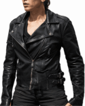 Chic black leather jacket for Canadian women style
